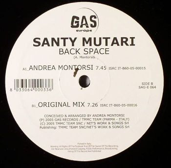 Santy Mutari - Back Space | GAS Europe (SAG-E 064)