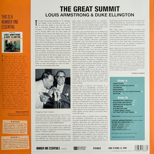 Louis Armstrong & Duke Ellington - The Great Summit | Number One Essentials (291028) - 2 Louis Armstrong & Duke Ellington - The Great Summit | Number One Essentials (291028) - 2