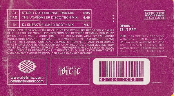 Studio 45 Presents Le Pamp Play Housse - I Like The Sounds | Definity Records (DF005-1) - 3