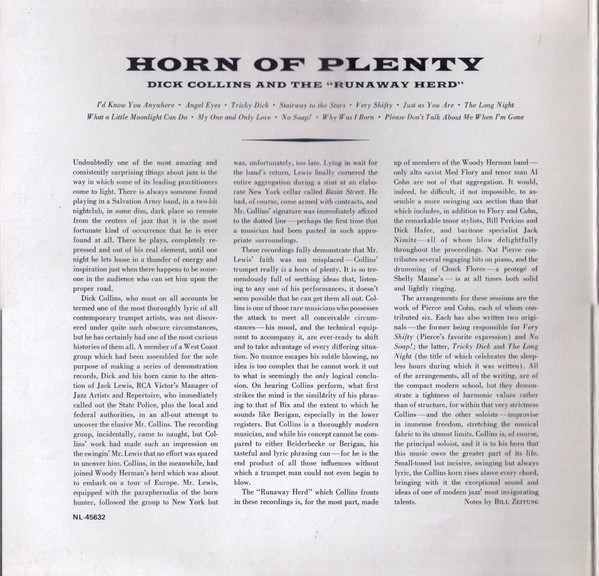 Dick Collins And The Runaway Herd - Horn Of Plenty | RCA (NL-45632) - 2