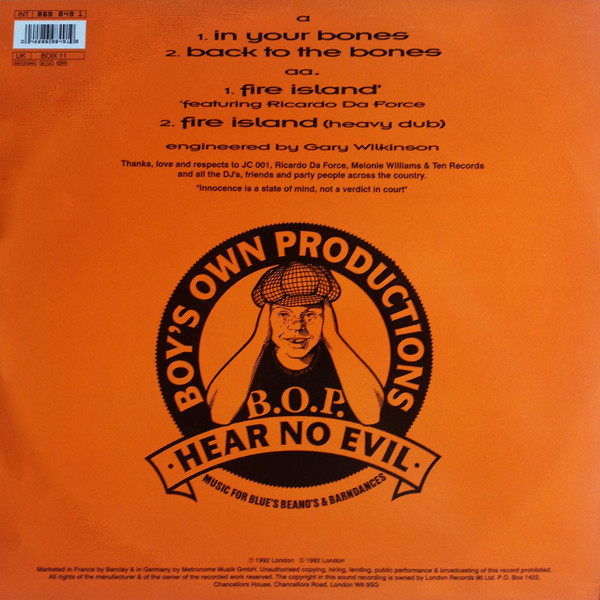 Fire Island - In Your Bones / Back To The Bones / Fire Island | Boy's Own Productions (BOIX 11) - 2 Fire Island - In Your Bones / Back To The Bones / Fire Island | Boy's Own Productions (BOIX 11) - 2