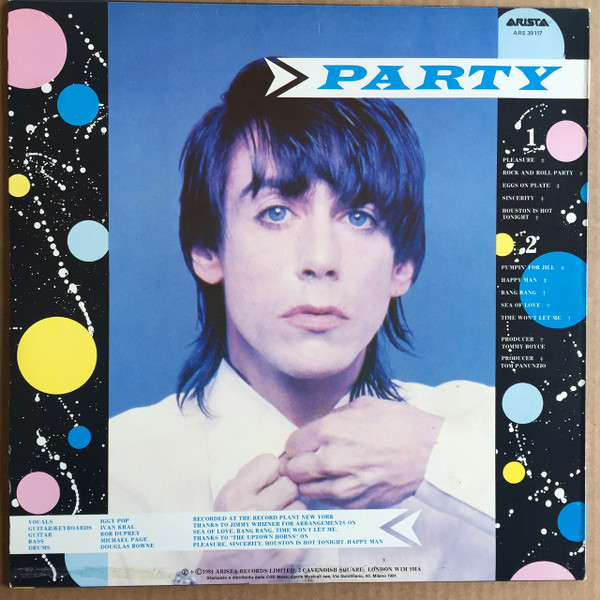 Iggy Pop - Party | Arista (ARS 39117) - 4