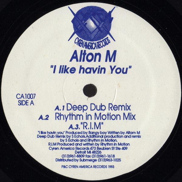 Alton Miller - I Like Havin You | Cyren America Records (CA 1007) - main
