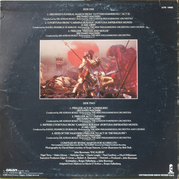 Various - Music From The Film Excalibur And Other Selections | Island Records (ILPS 19682) - main
