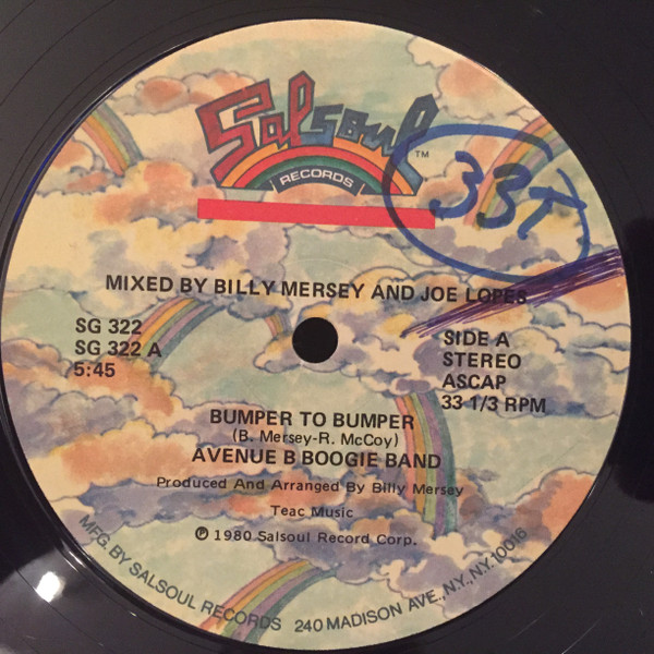 Avenue B Boogie Band - Bumper To Bumper | Salsoul Records (SG 322) - main Avenue B Boogie Band - Bumper To Bumper | Salsoul Records (SG 322) - main
