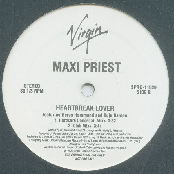 Maxi Priest - Heartbreak Lover / That Girl | Virgin Records America, Inc. (SPRO-11529)