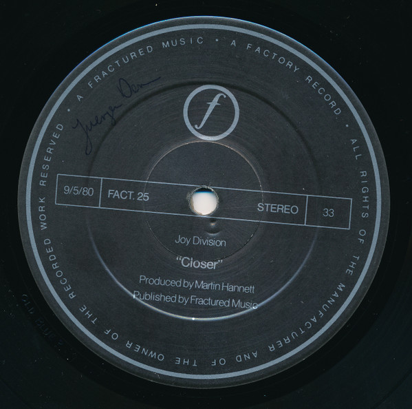 Joy Division - Closer | Factory (FACT∙XXV) - 3