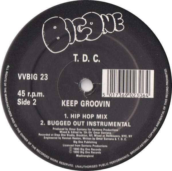 T.D.C. - Keep Groovin | Big One Records (VVBIG 23) - 3