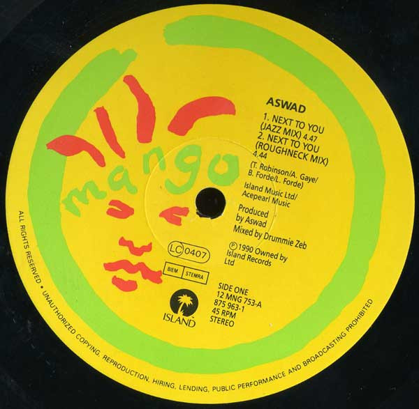 Aswad - Next To You | Mango (12 MNG 753) - 2 Aswad - Next To You | Mango (12 MNG 753) - 2