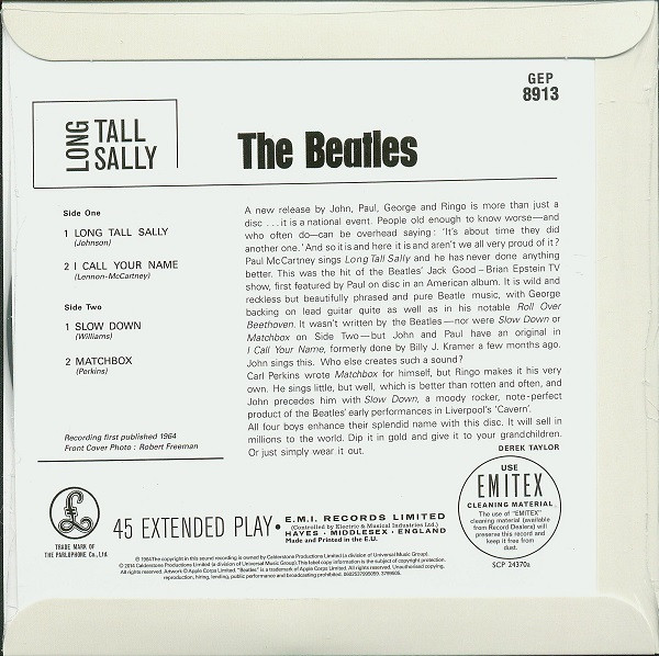 The Beatles - Long Tall Sally | Parlophone (GEP 8913) The Beatles - Long Tall Sally | Parlophone (GEP 8913)