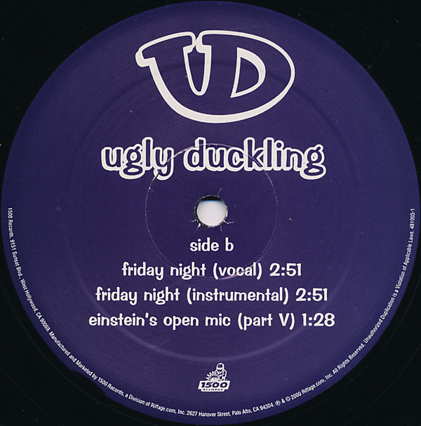 Ugly Duckling - I Did It Like This / Friday Night | 1500 Records (481003-1) - 4