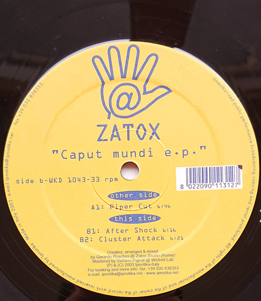 Zatox - Caput Mundi E.P. | Wicked Records (WKD 1043) Zatox - Caput Mundi E.P. | Wicked Records (WKD 1043)