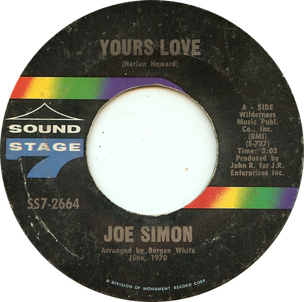 Joe Simon - Yours Love | Sound Stage 7 (SS7-2664) - main