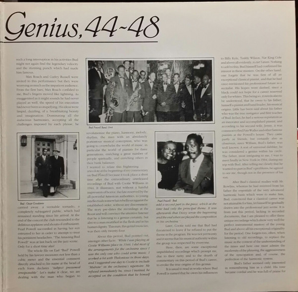 Bud Powell - Early Years Of A Genius, 44-48 | Mythic Sound (MS 6001-1) - 2