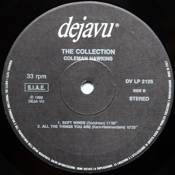 Coleman Hawkins - The Coleman Hawkins Collection - A Retrospective | Deja Vu (DVLP 2125) - 4 Coleman Hawkins - The Coleman Hawkins Collection - A Retrospective | Deja Vu (DVLP 2125) - 4