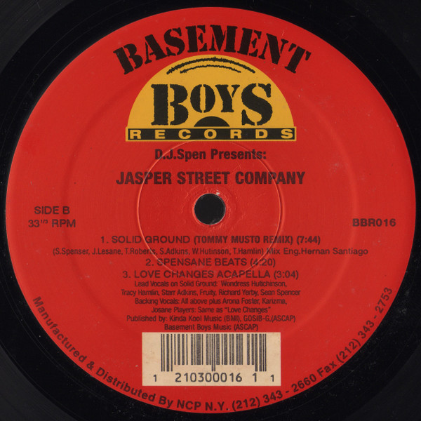 DJ Spen Presents Jasper Street Co. - Love Changes | Basement Boys Records (BBR016) - 2