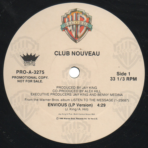 Club Nouveau - Envious | Warner Bros. Records (PRO-A-3275)