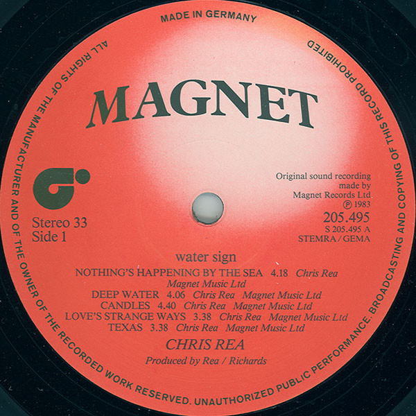 Chris Rea - Water Sign | Magnet (205 495) - 3