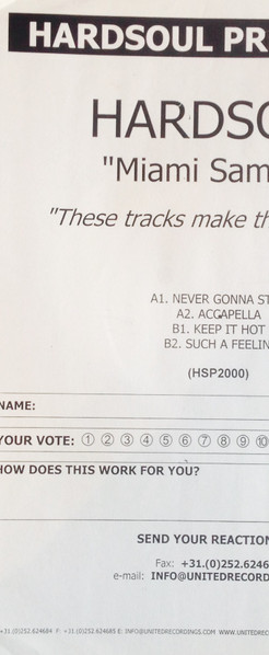 Hardsoul - Miami Sampler | Hardsoul Pressings (HSP 2000) - 2 Hardsoul - Miami Sampler | Hardsoul Pressings (HSP 2000) - 2