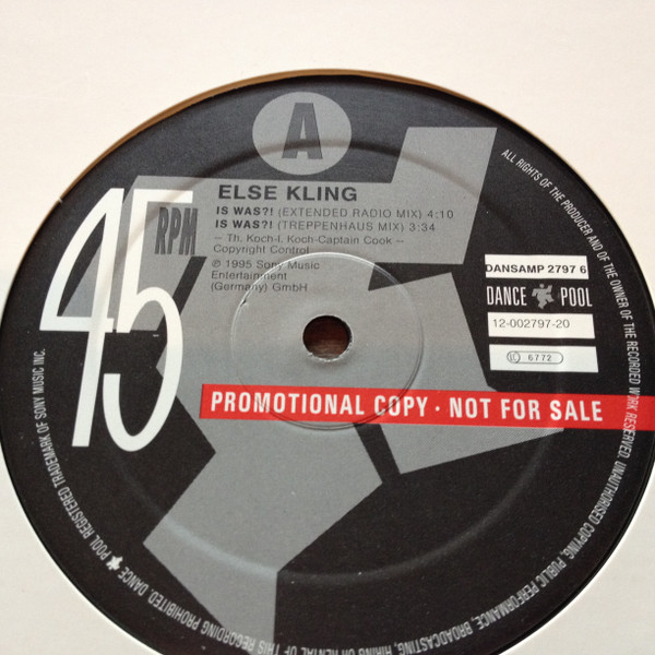 Else Kling - Is Was?! | Dance Pool (DANSAMP 2797 6)