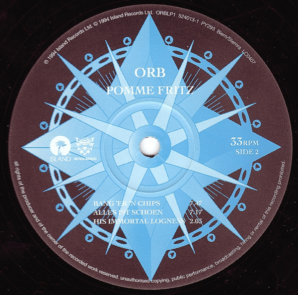The Orb - Pomme Fritz | Island Records (ORBLP1) - 4