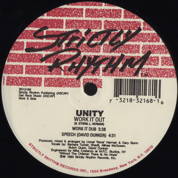 Unity - Work It Out | Strictly Rhythm (SR12168)