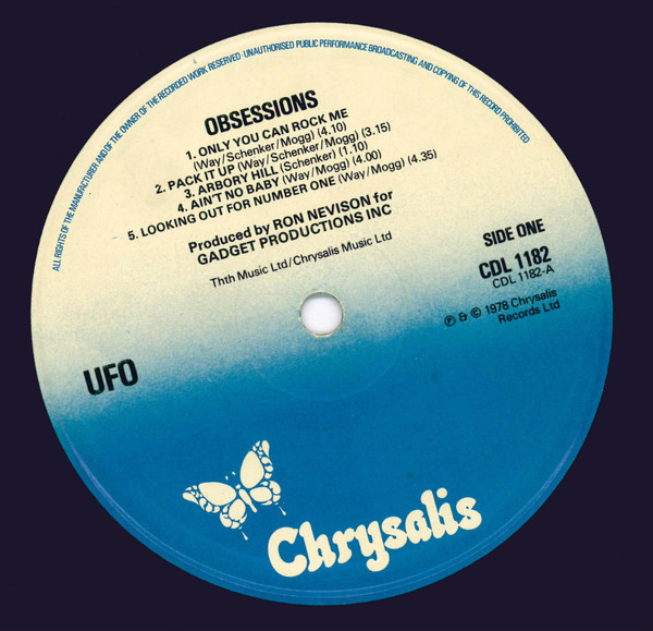 UFO - Obsession | Chrysalis (CDL1182) - 3 UFO - Obsession | Chrysalis (CDL1182) - 3