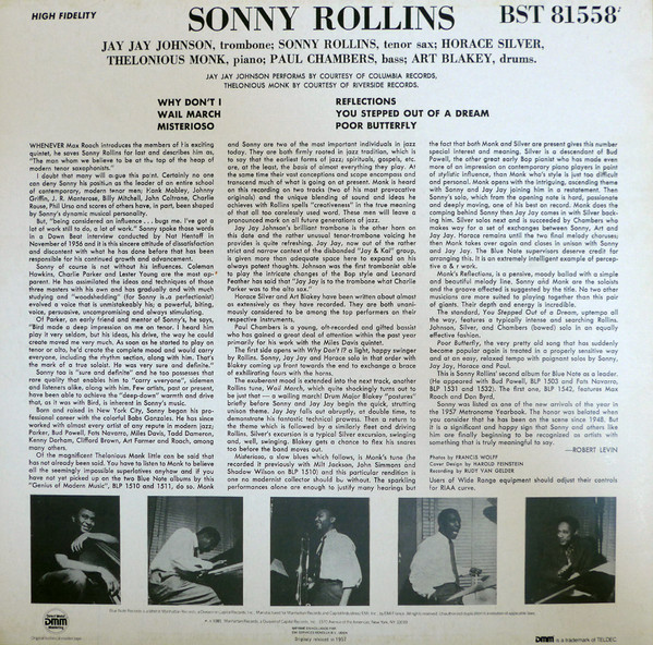 Sonny Rollins - Volume 2 | Blue Note (BST 81558) - 2