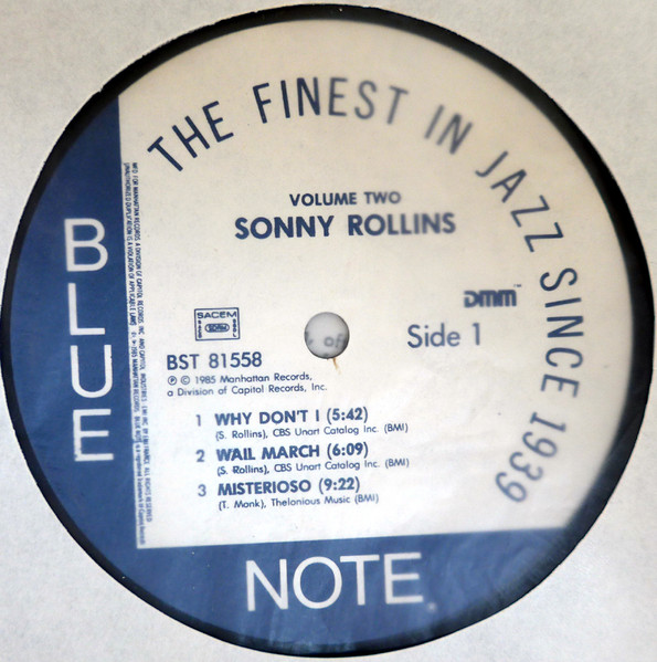 Sonny Rollins - Volume 2 | Blue Note (BST 81558) - 4