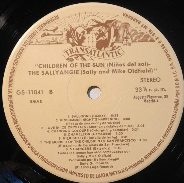 Sally Oldfield And Mike Oldfield - The Sallyangie - Children Of The Sun | Transatlantic Records (GS-11041) - 4 Sally Oldfield And Mike Oldfield - The Sallyangie - Children Of The Sun | Transatlantic Records (GS-11041) - 4