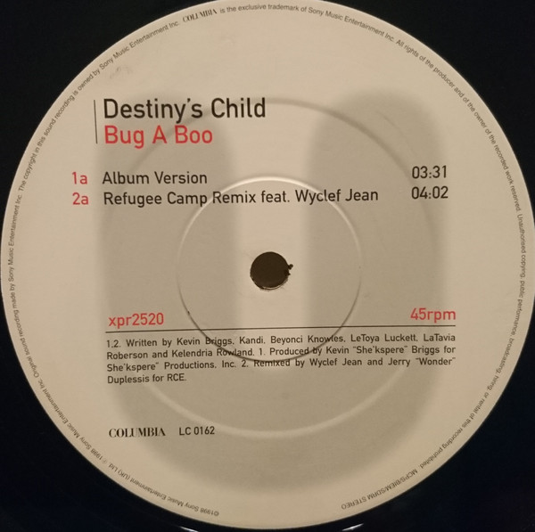 Destiny's Child - Bug A Boo | Columbia (xpr2520) - 2