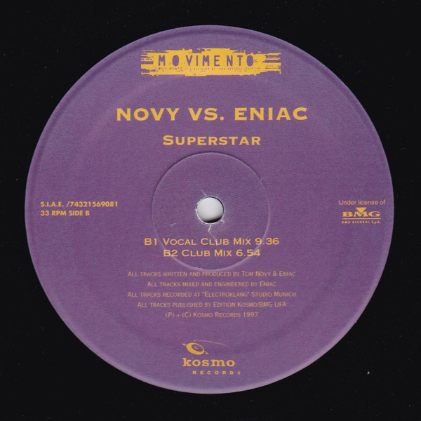 Novy Vs. Eniac - Superstar | Movimento (74321569081) - 2