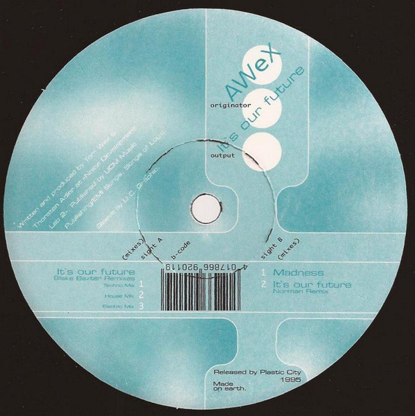 AWeX - It's Our Future (US Remixes) | Plastic City America (PLACUSA 001-6)