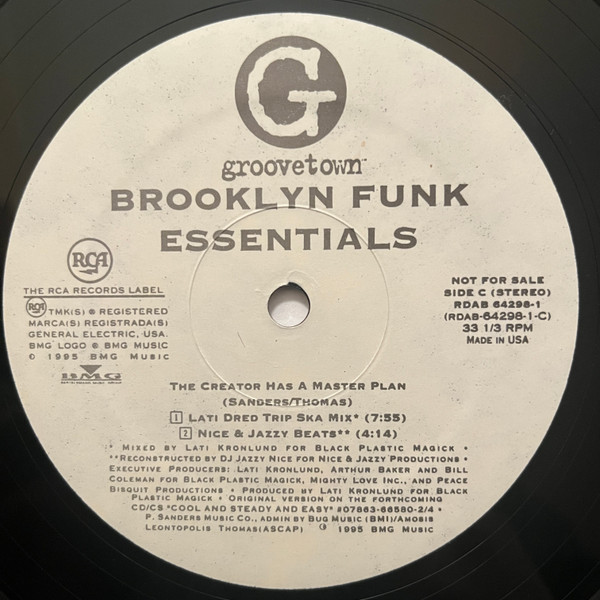 Brooklyn Funk Essentials - The Creator Has A Master Plan | RCA (RDAB 64298-1) - 3