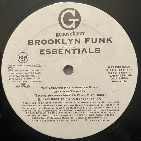 Brooklyn Funk Essentials - The Creator Has A Master Plan | RCA (RDAB 64298-1) - 2