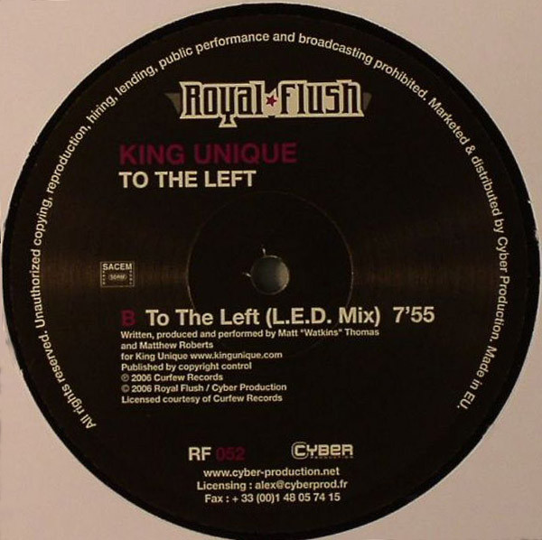 King Unique - To The Left | Royal Flush Records (RF052) - 2