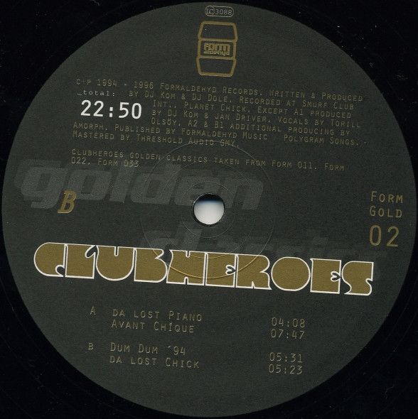 Clubheroes - Golden Classics | Formaldehyd (FORM GOLD 02)