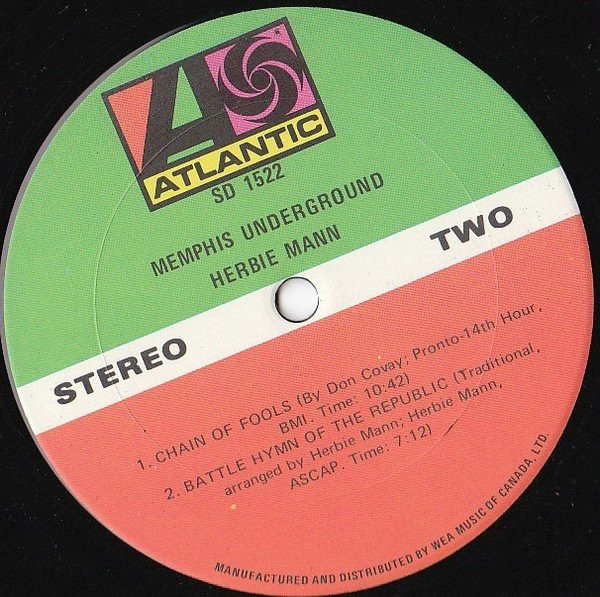 Herbie Mann - Memphis Underground [Vinyl] | Atlantic (SD 1522) - 3