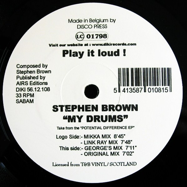 Stephen Brown - My Drums | DiKi Records (DIKI 56.12.108) - main