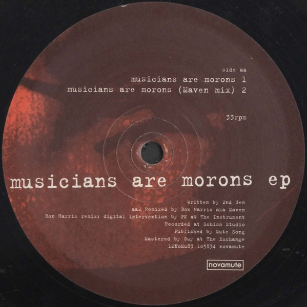 2nd Gen - Musicians Are Morons EP | NovaMute (12NoMu83) - 4