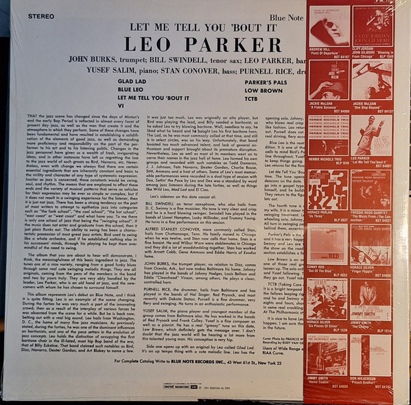 Leo Parker - Let Me Tell You 'Bout It | Blue Note (BST 84087) - 3 Leo Parker - Let Me Tell You 'Bout It | Blue Note (BST 84087) - 3