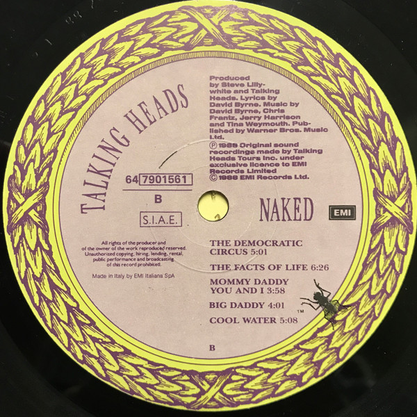 Talking Heads - Naked | EMI (64 7901561) - 3 Talking Heads - Naked | EMI (64 7901561) - 3