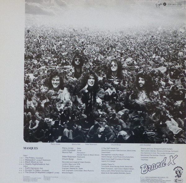 Brand X - Masques | Virgin (206 965) - 2