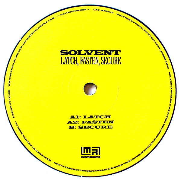 Solvent - Latch, Fasten, Secure | MinimalRome (MRX019) Solvent - Latch, Fasten, Secure | MinimalRome (MRX019)