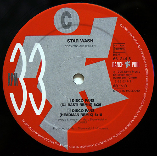 Star Wash - Disco Fans (The Remixes) | Dance Pool (DAN 661244 8) - 5
