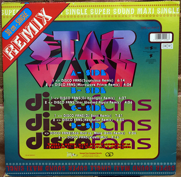 Star Wash - Disco Fans (The Remixes) | Dance Pool (DAN 661244 8) - 2