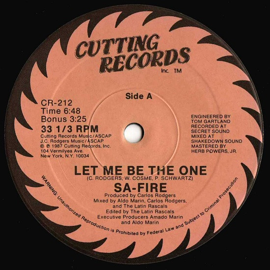 Sa-Fire - Let Me Be The One | Cutting Records (CR-212) - 3