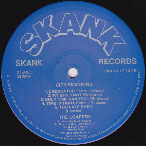 The Loafers - City Skanking | Skank Records (SKANK LP 101) - 4