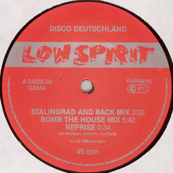 WestBam - Disco Deutschland / Monkey Say Monkey Do | Low Spirit Recordings (04255-02) - 3 WestBam - Disco Deutschland / Monkey Say Monkey Do | Low Spirit Recordings (04255-02) - 3