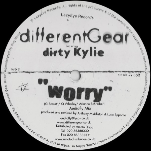 Different Gear Featuring Dirty Kylie - Worry | LazyEye Records (LZY 002) - 2